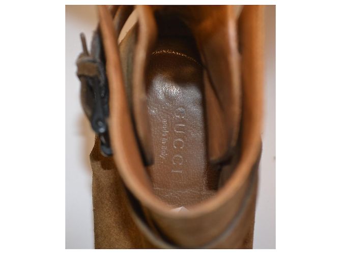 Gucci Stivaletti in Camoscio Marrone - vista 9