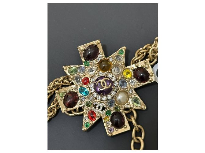 Collana Croce di Malta multicolore Chanel 11P - Collezione 2011 usata - vista 3
