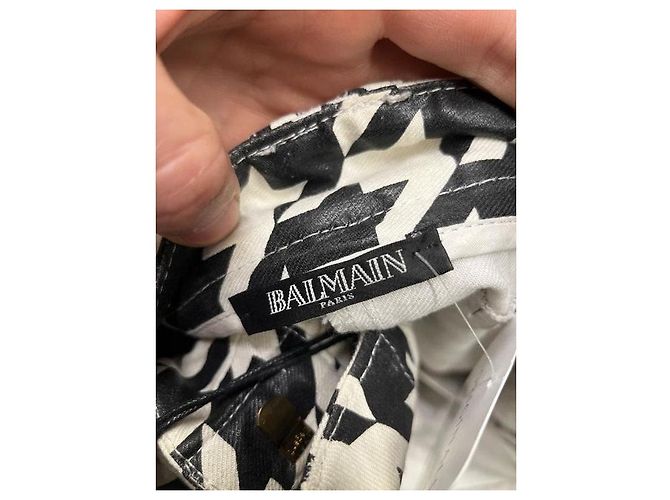 Pantaloni tapered Balmain pied-de-poule - FR 38/M usati - vista 6