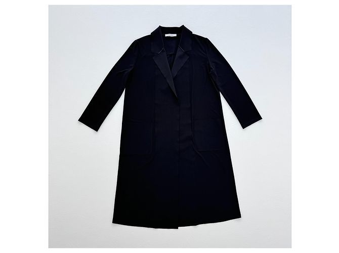 Max Mara Leisure Abrigo Largo de Viscosa Negro - vista 3
