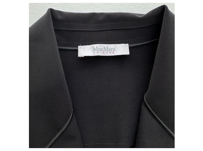 Max Mara Leisure Abrigo Largo de Viscosa Negro - vista 5