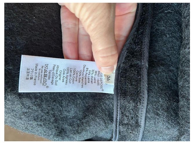 Céline Celine Long wool and mohair coat grey - view 9