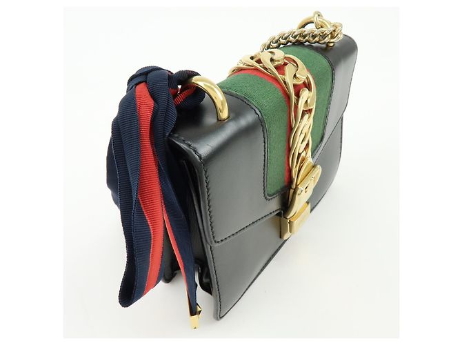 Gucci Sylvie Chain Leather Mini - vista 4