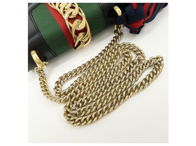 Gucci Sylvie Chain Leather Mini - vista 7