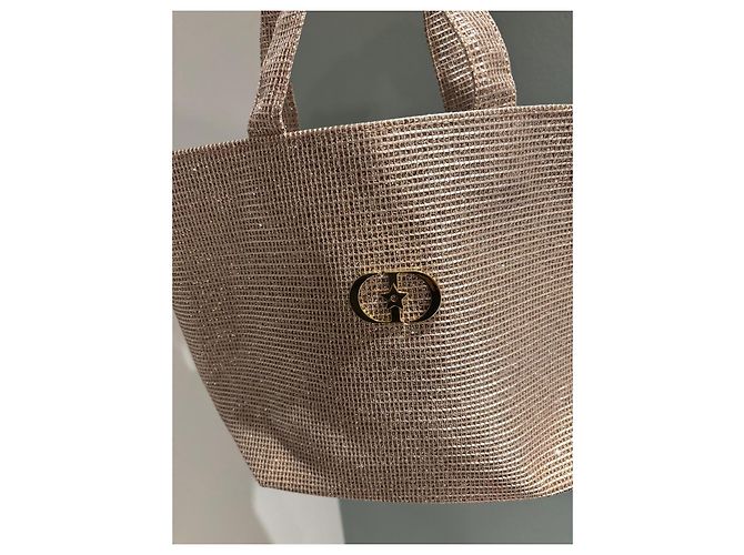 Borsa Tote Christian Dior Glitter Oro - vista 2