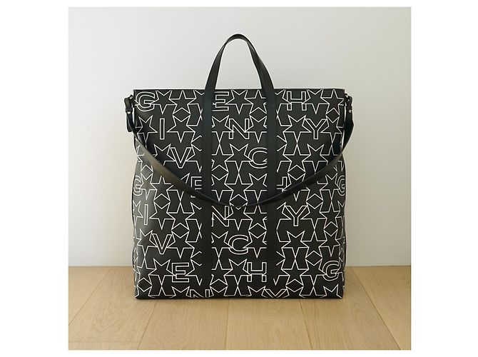 Givenchy Sac Tote en Toile Imprimé Étoiles Noir - vue 3