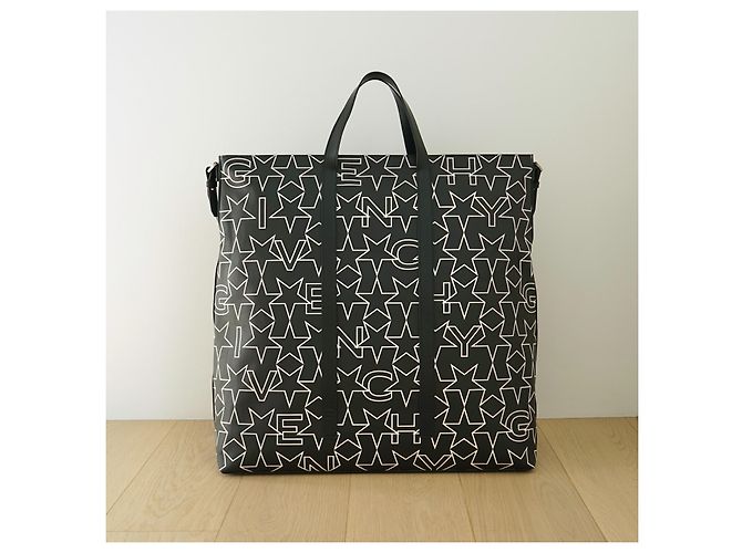 Givenchy Sac Tote en Toile Imprimé Étoiles Noir - vue 4
