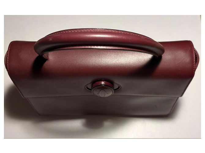 Borsa a mano Cartier in pelle bordeaux - vista 2