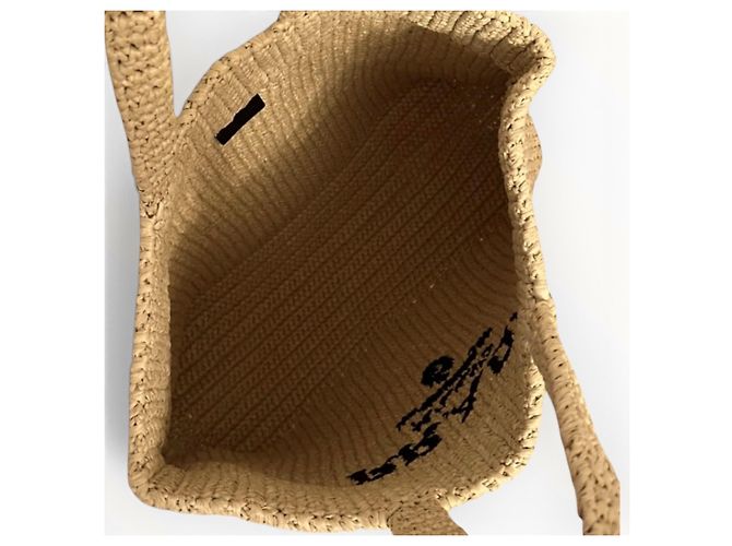 Prada Raffia Tote Bag Beige - Ansicht 11