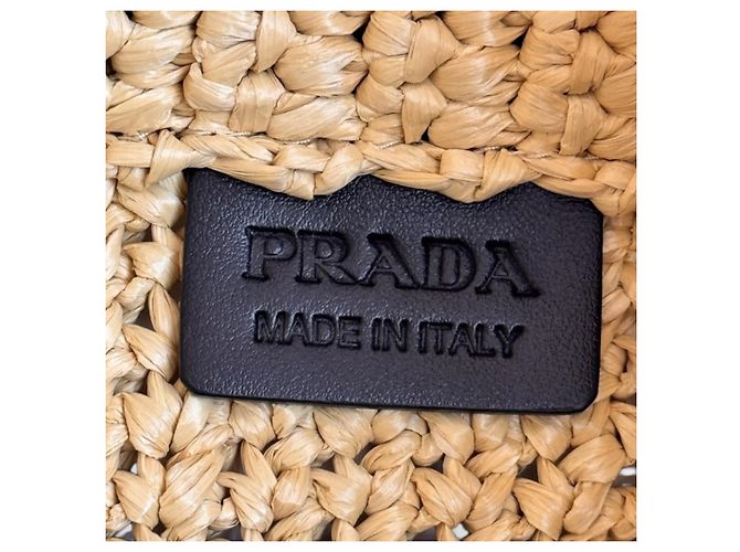 Prada Raffia Tote Bag Beige - Ansicht 14