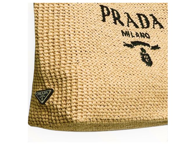 Prada Raffia Tote Bag Beige - Ansicht 19