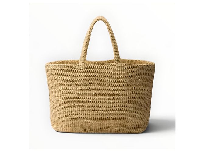 Prada Raffia Tote Bag Beige - Ansicht 2