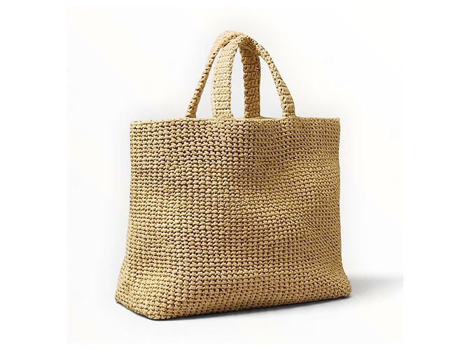 Prada Raffia Tote Bag Beige - Ansicht 20