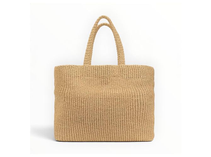 Prada Raffia Tote Bag Beige - Ansicht 7