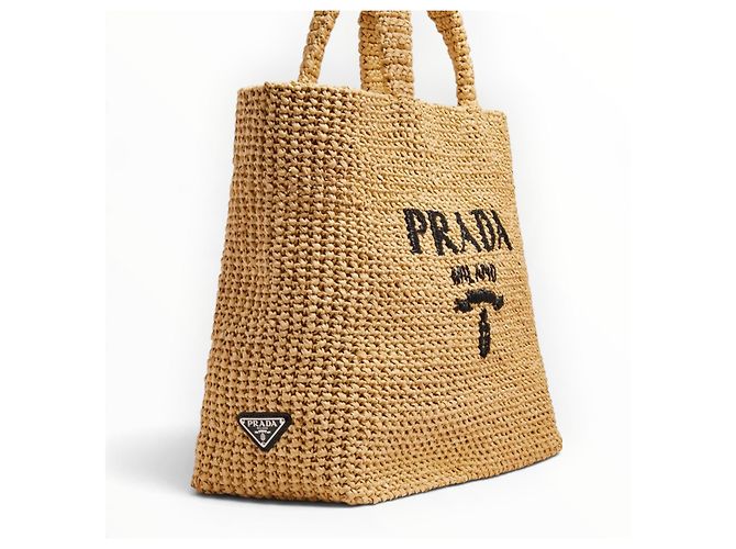 Prada Raffia Tote Bag Beige - Ansicht 9