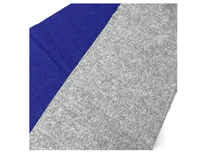 Cachecol Loewe Anagram reversível de lã e cashmere - Cinza/Azul - vista 6