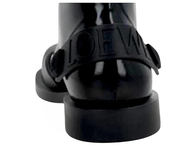Loewe Stivali Campo Classic Lace-Up in pelle nera - vista 13