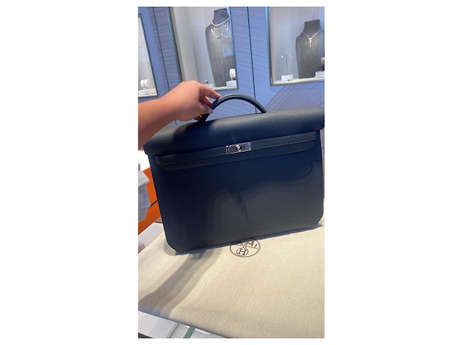 Borsa Hermès Dépeches 36 Veau Togo Gris Misty - vista 2