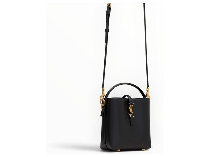 Autre Marque Saint Laurent Le 37 Mini Sac en Cuir Noir - vue 9