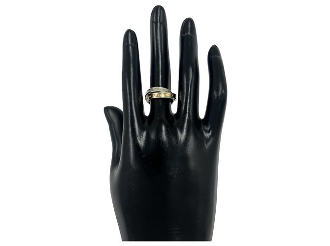 Autre Marque Anello Tiffany Interlocking in oro e argento - vista 2