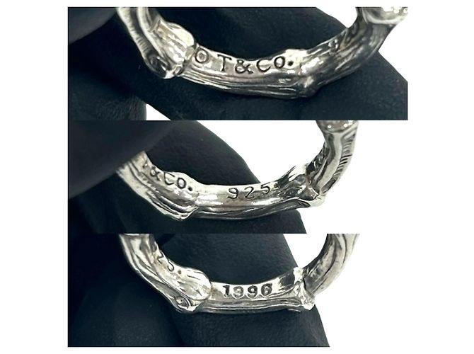 Autre Marque Anello a fascia Tiffany Vintage Bamboo in argento sterling 925 - vista 2
