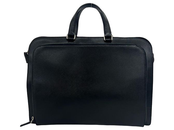 Saffiano Maletín Prada de cuero negro - vista 3