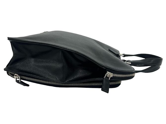 Saffiano Maletín Prada de cuero negro - vista 6