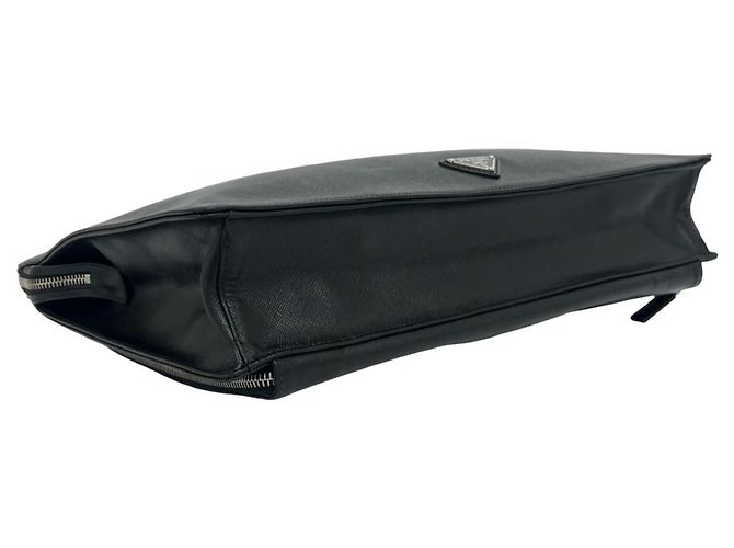 Saffiano Maletín Prada de cuero negro - vista 7