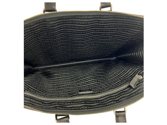 Saffiano Maletín Prada de cuero negro - vista 9