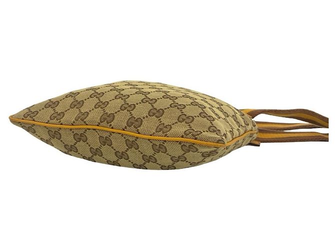 Borsa a tracolla in pelle e tela GG Pattern Gucci - vista 8