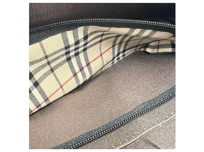 Borsa a tracolla in pelle Burberry Nova Check Pattern - vista 10