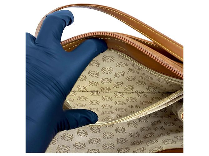 Loewe Vintage Anagram Logo Leder Semi-Shoulder Bag - Ansicht 10