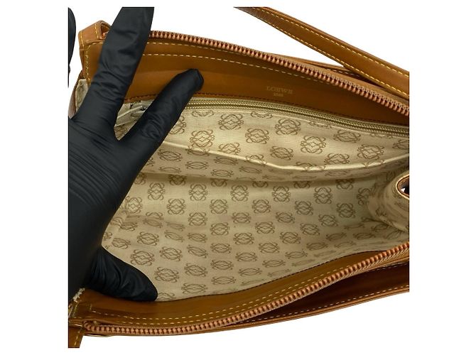 Loewe Vintage Anagram Logo Leder Semi-Shoulder Bag - Ansicht 9