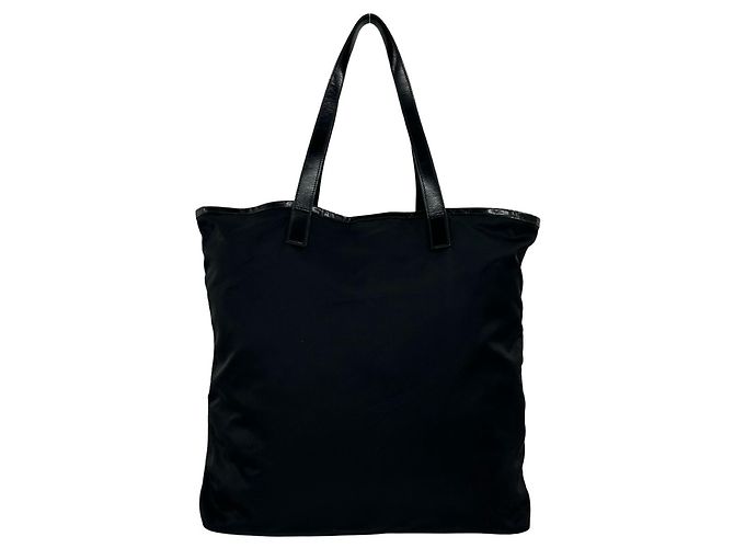Borsa Tote Prada con logo Triangle in metallo - vista 3