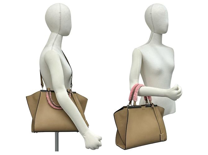 Borsa a tracolla in pelle 2-way Fendi Trois Jours - vista 2