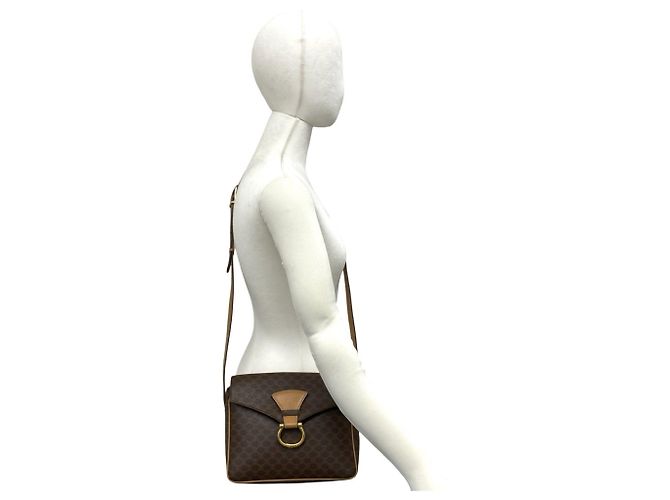 Céline Celine Vintage Macadam Blazon Triomphe Logo Pattern Schultertasche - Ansicht 2