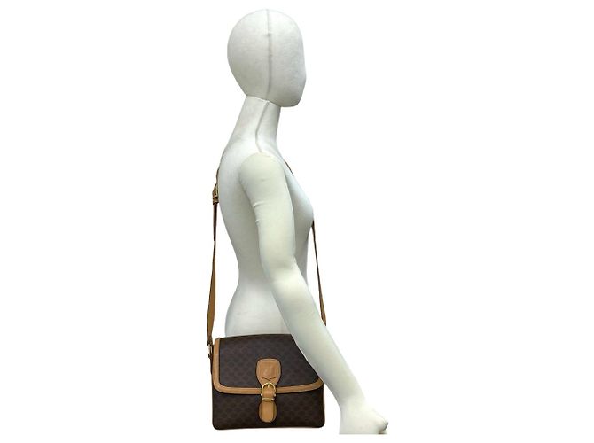 Céline Borsa a tracolla in pelle Celine Macadam Blazon Pattern Triomphe - vista 2