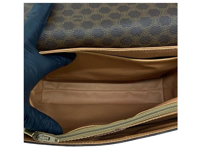Céline Borsa a tracolla in pelle Celine Macadam Blazon Pattern Triomphe - vista 9