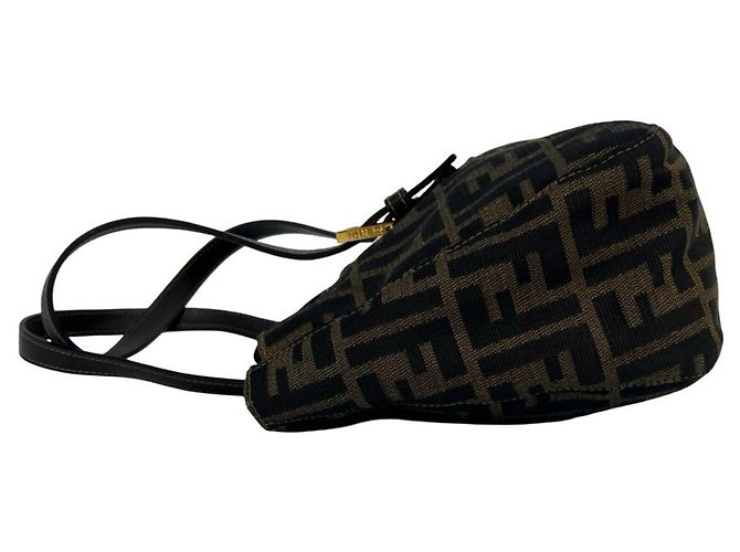 Borsa Fendi Vintage Zucca Canvas Leather - vista 5