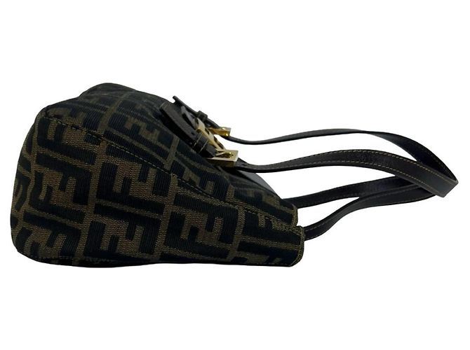 Borsa Fendi Vintage Zucca Canvas Leather - vista 6