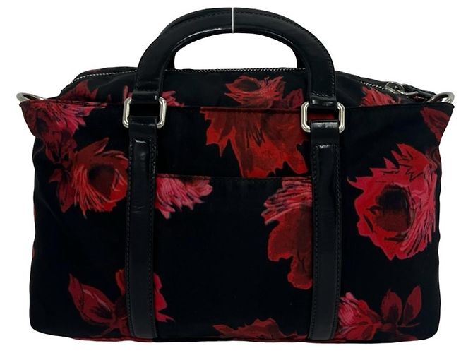Mini sac à main deux voies Prada avec logo triangle - vue 3