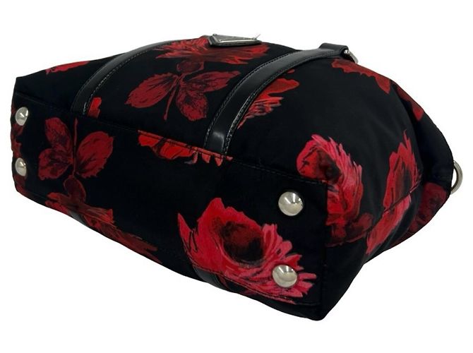 Mini sac à main deux voies Prada avec logo triangle - vue 8