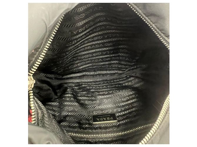 Mini sac à main deux voies Prada avec logo triangle - vue 9