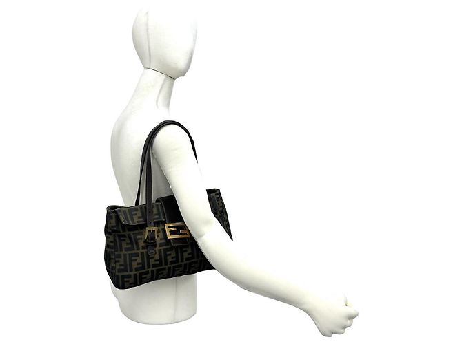 Sac à main cabas Fendi Vintage Zucca FF Pattern - vue 2