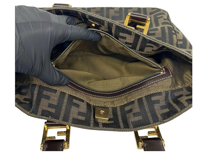 Fendi Vintage Zucca FF Pattern Handtasche - Ansicht 10