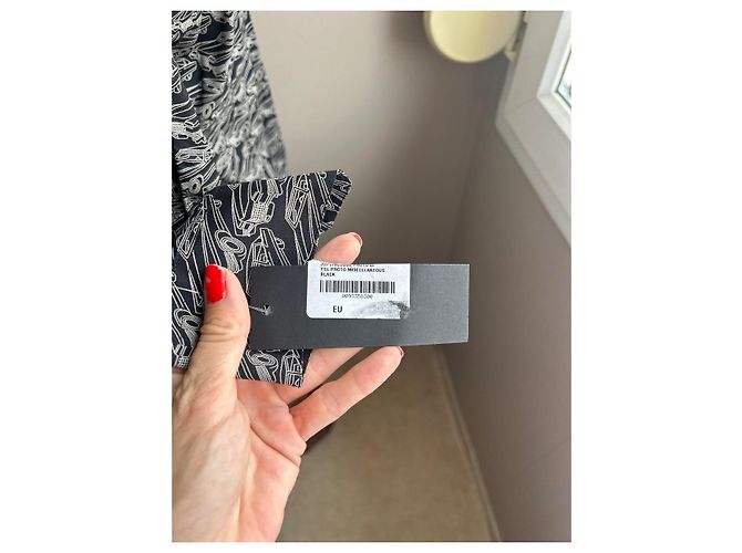 Autre Marque Saint Laurent Camicia Seta Stampa Auto Bianco e Nero - vista 5