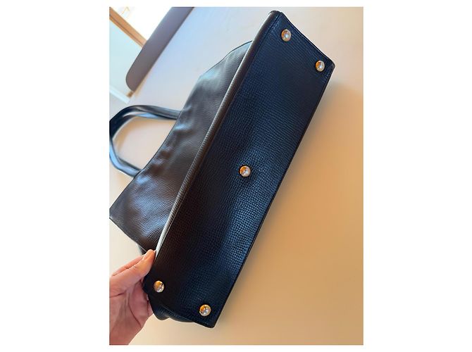 Christian Dior Borsa Shopping Tote Nero Pelle - vista 11