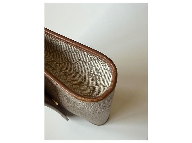 Christian Dior Borsa a Tracolla Monogramma in Pelle e Tela Beige - vista 3