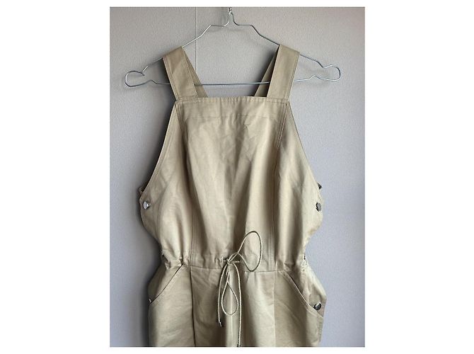 Maje Latzhose aus Baumwolle beige - Ansicht 2