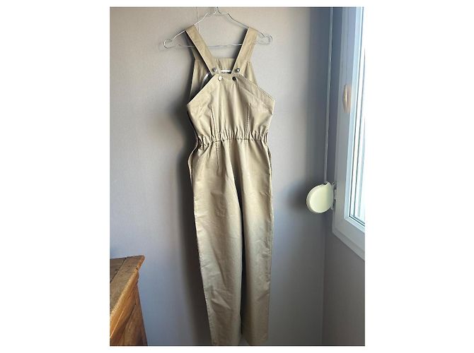 Maje Latzhose aus Baumwolle beige - Ansicht 3